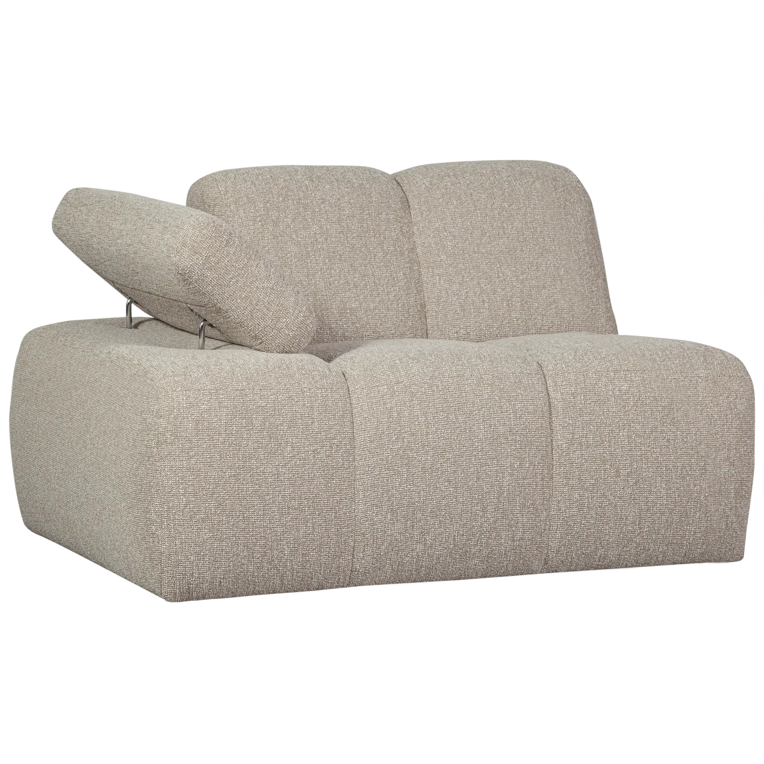 Woood Mojo 1 Zits Element Arm Links Boucle Beige Melange - KwaliteitWonen.nl