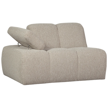 Woood Mojo 1 Zits Element Arm Links Boucle Beige Melange - KwaliteitWonen.nl