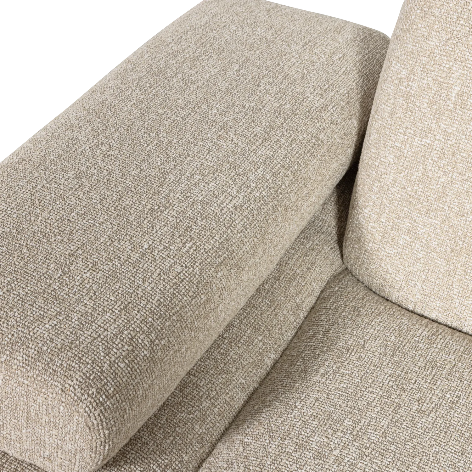 Woood Mojo 1 Zits Element Arm Links Boucle Beige Melange - KwaliteitWonen.nl