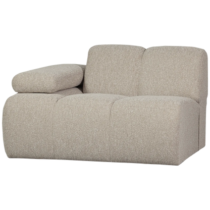 Woood Mojo 1 Zits Element Arm Links Boucle Beige Melange - KwaliteitWonen.nl