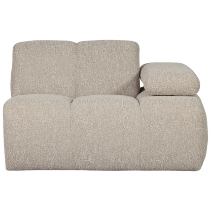 Woood Mojo 1 Zits Element Arm Rechts Boucle Beige Melange - KwaliteitWonen.nl