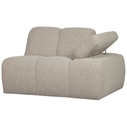 Woood Mojo 1 Zits Element Arm Rechts Boucle Beige Melange - KwaliteitWonen.nl