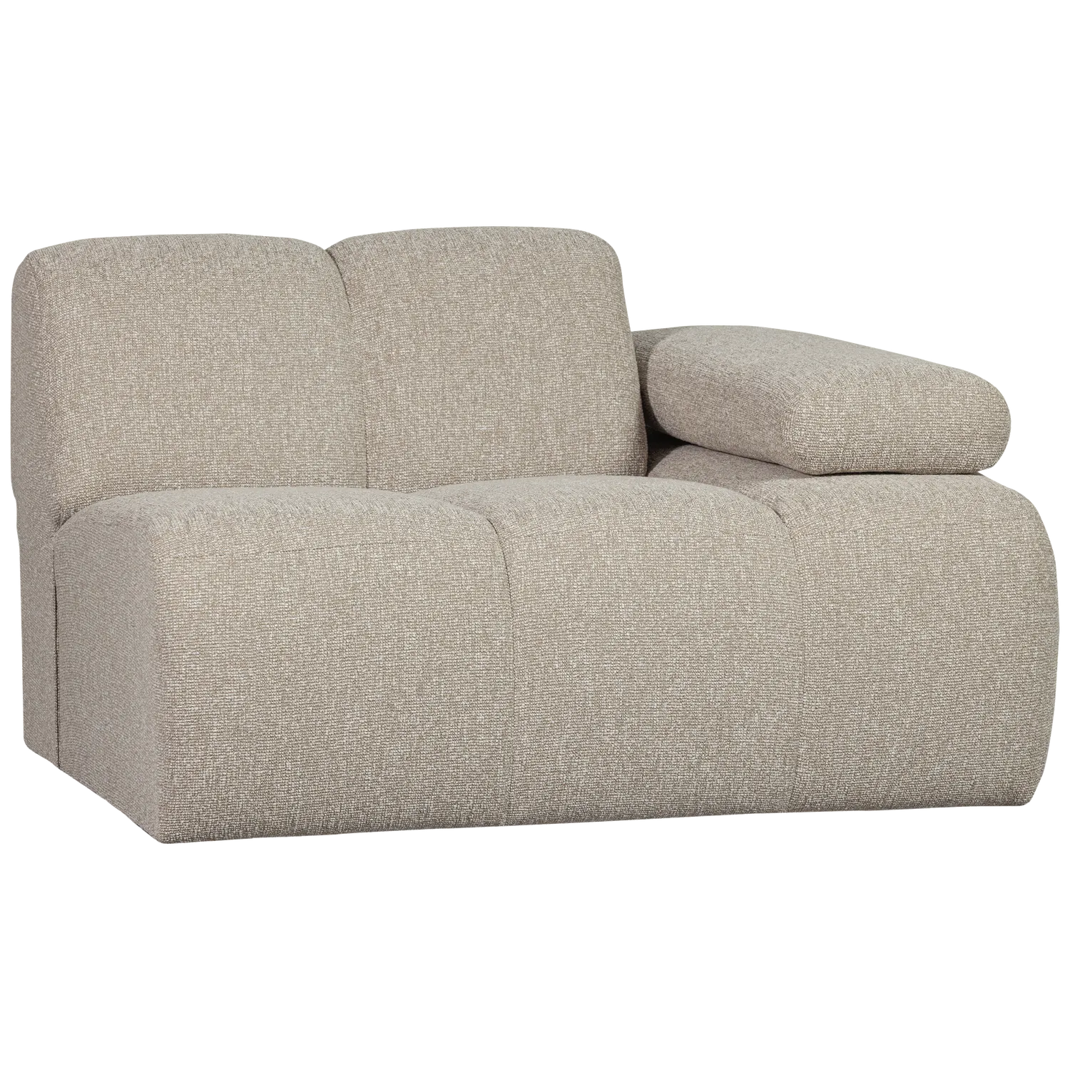 Woood Mojo 1 Zits Element Arm Rechts Boucle Beige Melange - KwaliteitWonen.nl