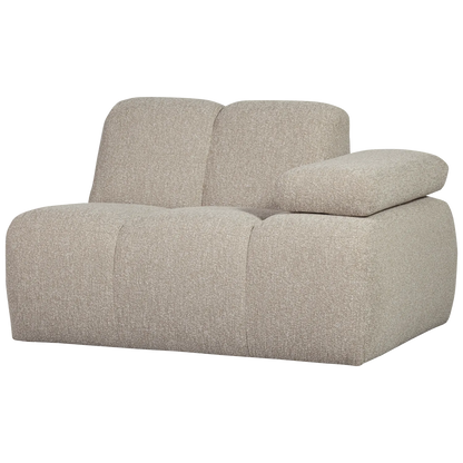 Woood Mojo 1 Zits Element Arm Rechts Boucle Beige Melange - KwaliteitWonen.nl