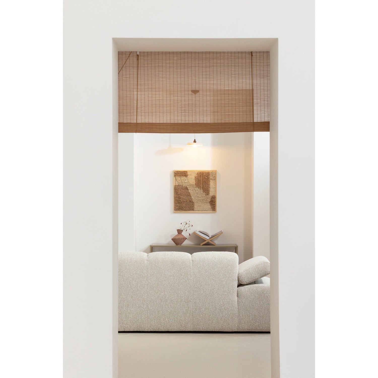 Woood Mojo 1,5 Zits Element Arm Links Boucle Beige Melange - KwaliteitWonen.nl