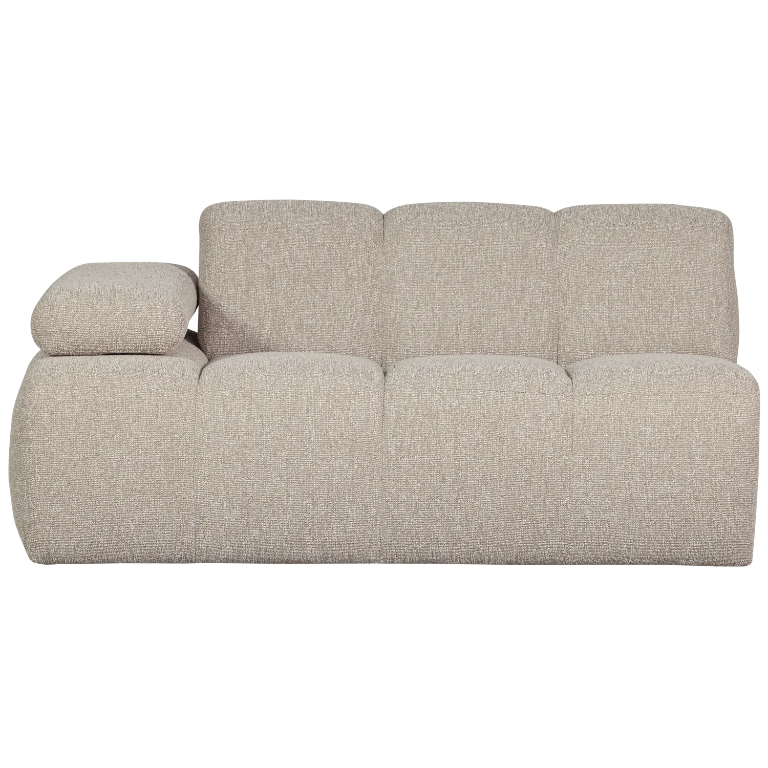 Woood Mojo 1,5 Zits Element Arm Links Boucle Beige Melange - KwaliteitWonen.nl
