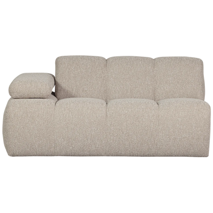 Woood Mojo 1,5 Zits Element Arm Links Boucle Beige Melange - KwaliteitWonen.nl