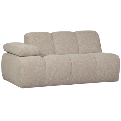 Woood Mojo 1,5 Zits Element Arm Links Boucle Beige Melange - KwaliteitWonen.nl