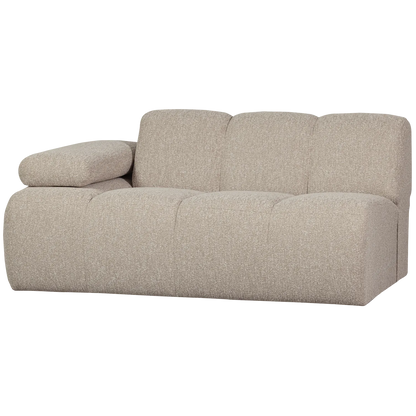 Woood Mojo 1,5 Zits Element Arm Links Boucle Beige Melange - KwaliteitWonen.nl