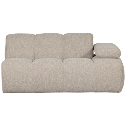 Woood Mojo 1,5 Zits Element Arm Rechts Boucle Beige Melange - KwaliteitWonen.nl