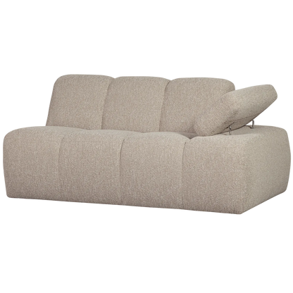 Woood Mojo 1,5 Zits Element Arm Rechts Boucle Beige Melange - KwaliteitWonen.nl