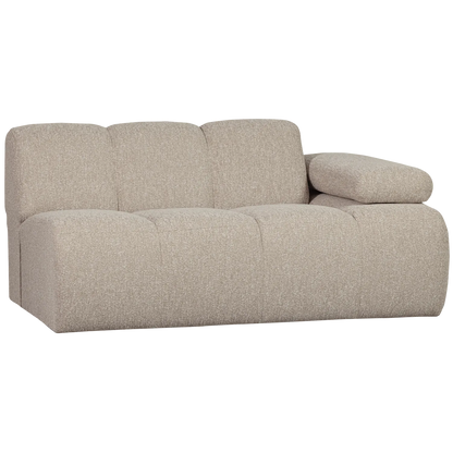 Woood Mojo 1,5 Zits Element Arm Rechts Boucle Beige Melange - KwaliteitWonen.nl