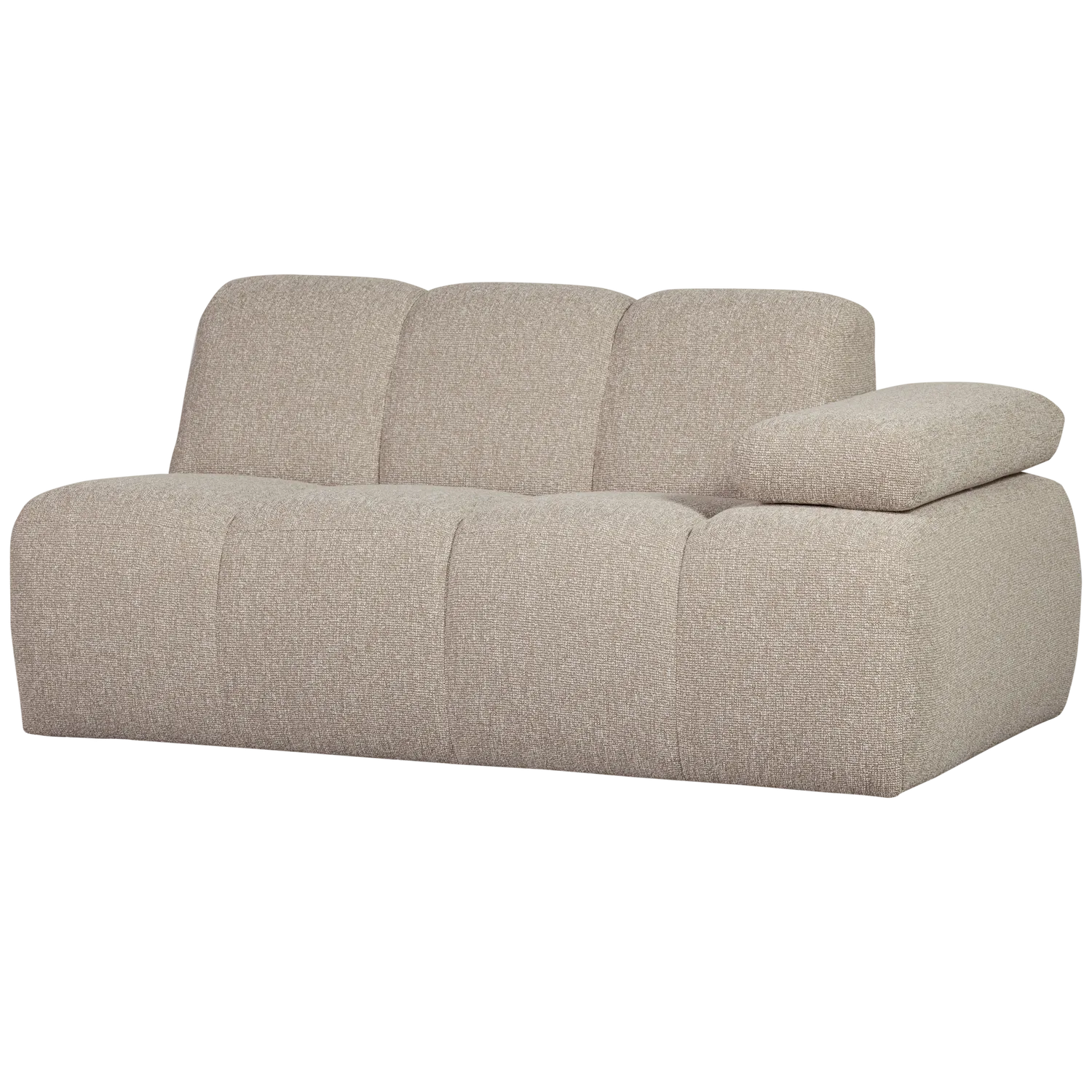 Woood Mojo 1,5 Zits Element Arm Rechts Boucle Beige Melange - KwaliteitWonen.nl