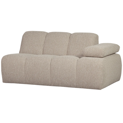 Woood Mojo 1,5 Zits Element Arm Rechts Boucle Beige Melange - KwaliteitWonen.nl