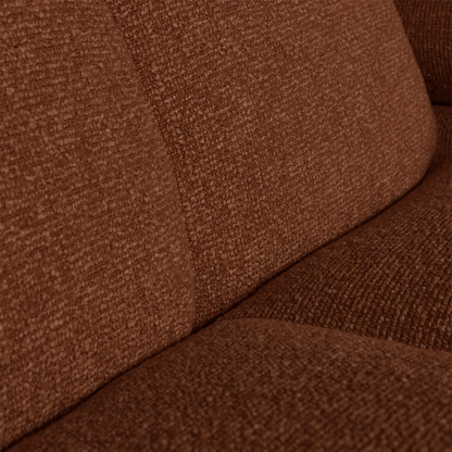 Woood Mojo Chaise Longue Bank Links Boucle Roestbruin Melange - KwaliteitWonen.nl