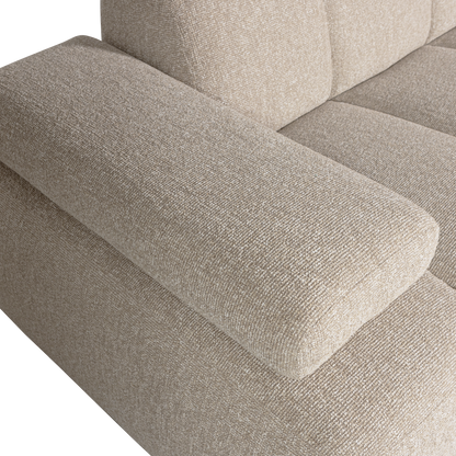 Woood Mojo Chaise Longue Bank Rechts Boucle Beige Melange - KwaliteitWonen.nl