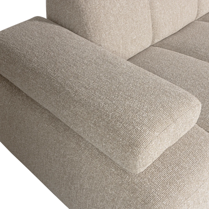 Woood Mojo Chaise Longue Bank Rechts Boucle Beige Melange - KwaliteitWonen.nl