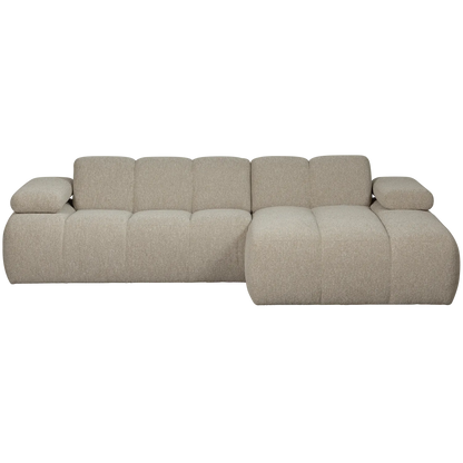 Woood Mojo Chaise Longue Bank Rechts Boucle Beige Melange - KwaliteitWonen.nl
