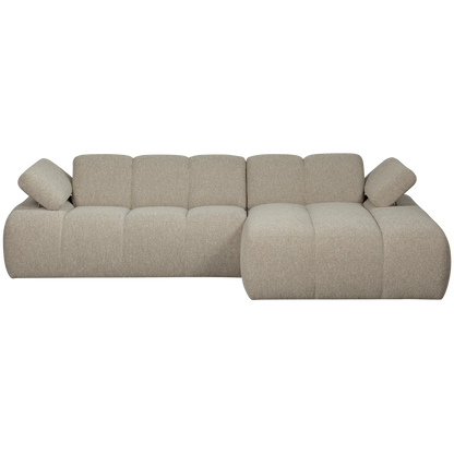 Woood Mojo Chaise Longue Bank Rechts Boucle Beige Melange - KwaliteitWonen.nl