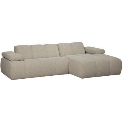 Woood Mojo Chaise Longue Bank Rechts Boucle Beige Melange - KwaliteitWonen.nl