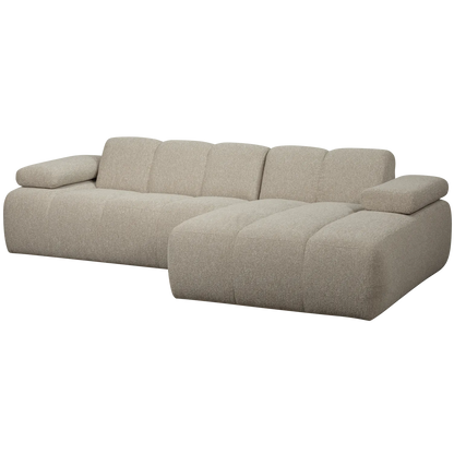Woood Mojo Chaise Longue Bank Rechts Boucle Beige Melange - KwaliteitWonen.nl