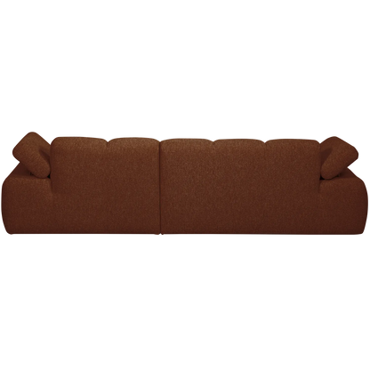 Woood Mojo Chaise Longue Bank Rechts Boucle Roestbruin Melange - KwaliteitWonen.nl