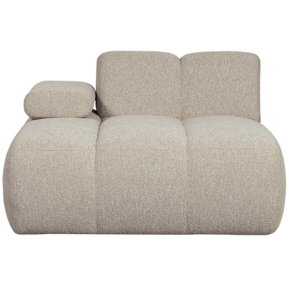 Woood Mojo Chaise Longue Element Links Boucle Beige Melange - KwaliteitWonen.nl