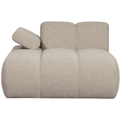 Woood Mojo Chaise Longue Element Links Boucle Beige Melange - KwaliteitWonen.nl