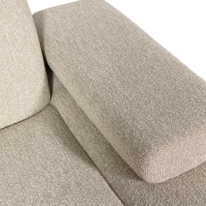 Woood Mojo Chaise Longue Element Rechts Boucle Beige Melange - KwaliteitWonen.nl