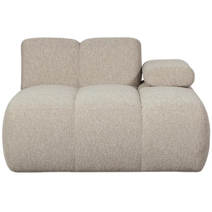 Woood Mojo Chaise Longue Element Rechts Boucle Beige Melange - KwaliteitWonen.nl