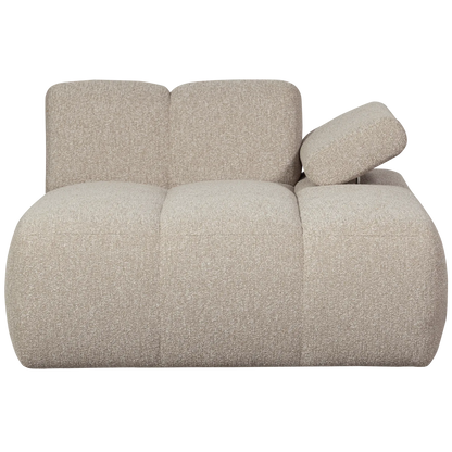Woood Mojo Chaise Longue Element Rechts Boucle Beige Melange - KwaliteitWonen.nl