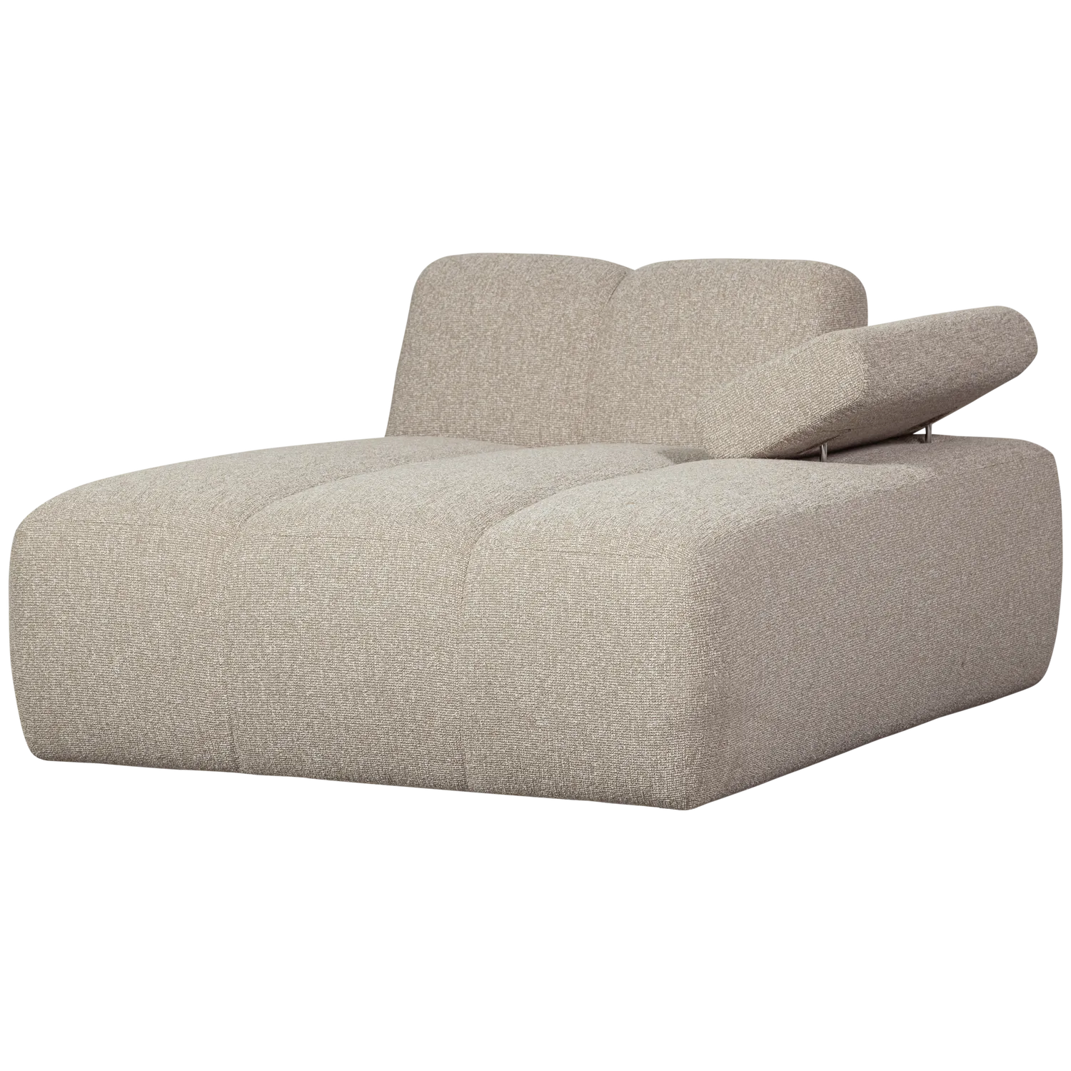 Woood Mojo Chaise Longue Element Rechts Boucle Beige Melange - KwaliteitWonen.nl