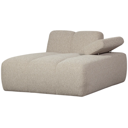 Woood Mojo Chaise Longue Element Rechts Boucle Beige Melange - KwaliteitWonen.nl