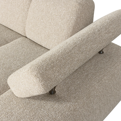 Woood Mojo Chaise Longue Element Rechts Boucle Beige Melange - KwaliteitWonen.nl