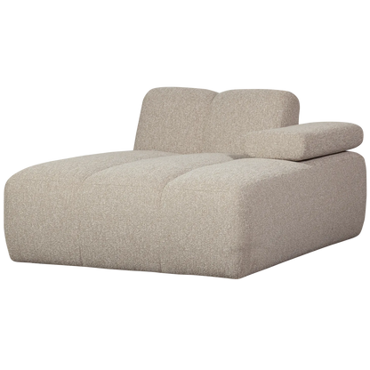 Woood Mojo Chaise Longue Element Rechts Boucle Beige Melange - KwaliteitWonen.nl