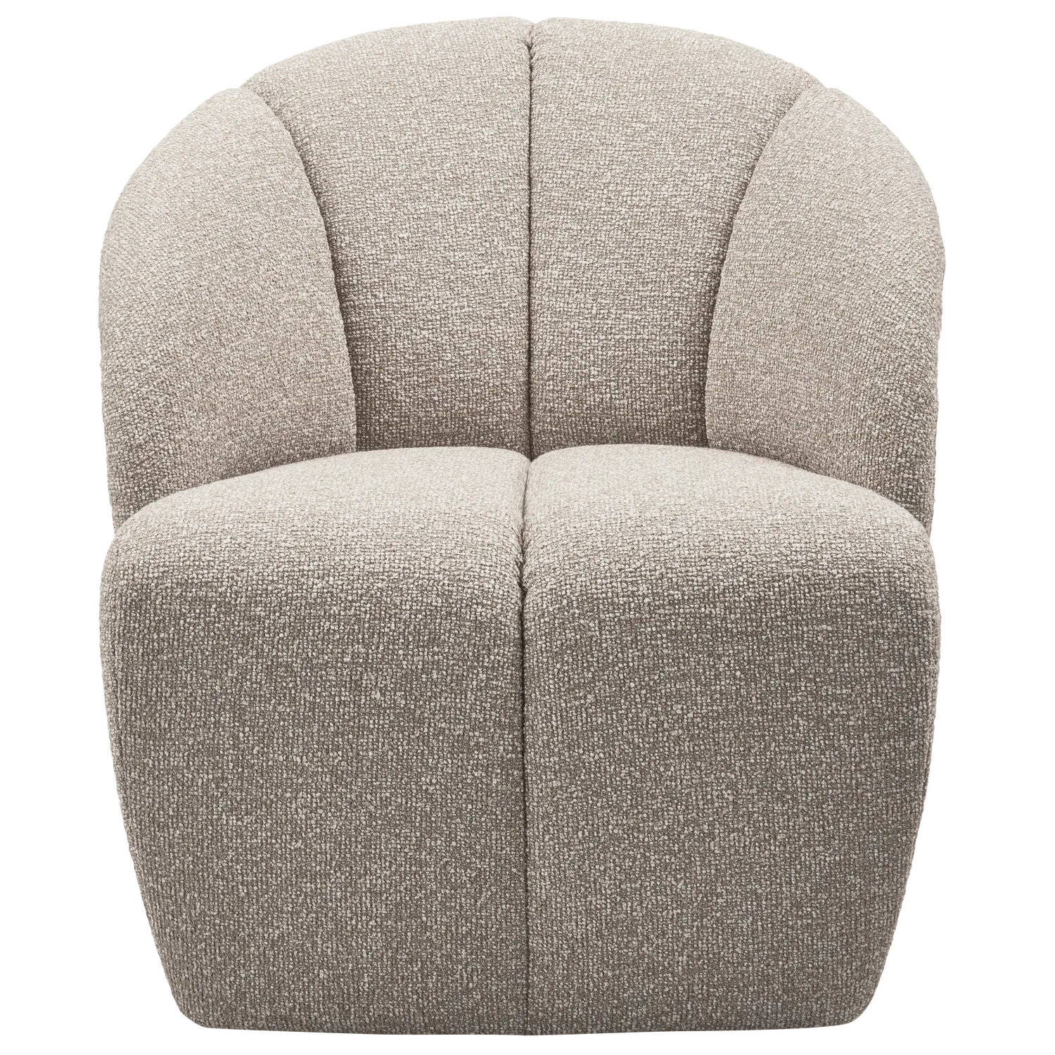 Woood Mojo Draaifauteuil Boucle Beige Melange - KwaliteitWonen.nl