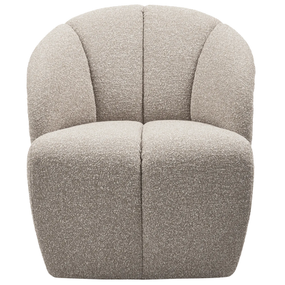 Woood Mojo Draaifauteuil Boucle Beige Melange - KwaliteitWonen.nl