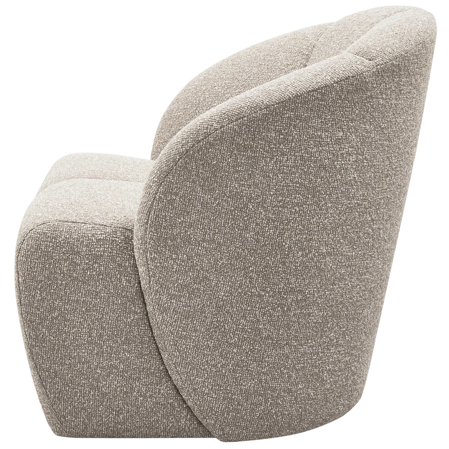 Woood Mojo Draaifauteuil Boucle Beige Melange - KwaliteitWonen.nl