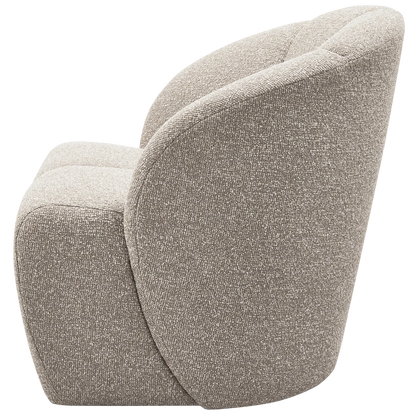 Woood Mojo Draaifauteuil Boucle Beige Melange - KwaliteitWonen.nl