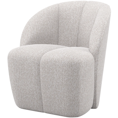 Woood Mojo Draaifauteuil Boucle Ecru Melange - KwaliteitWonen.nl