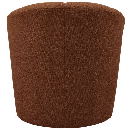 Woood Mojo Draaifauteuil Boucle Roestbruin Melange - KwaliteitWonen.nl