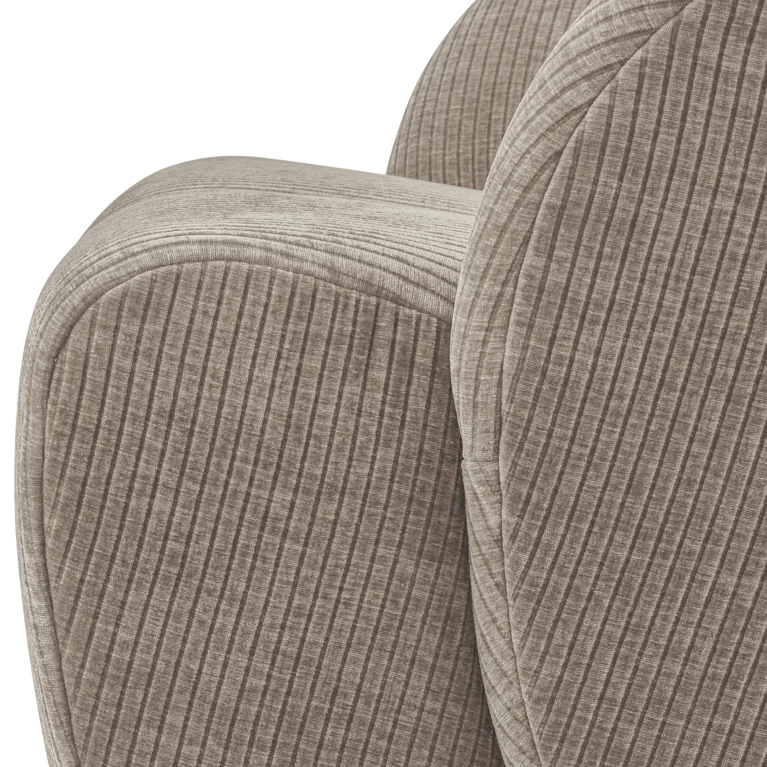Woood Mojo Draaifauteuil Ribstof Donkerzand - KwaliteitWonen.nl