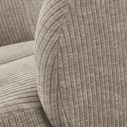 Woood Mojo Draaifauteuil Ribstof Donkerzand - KwaliteitWonen.nl