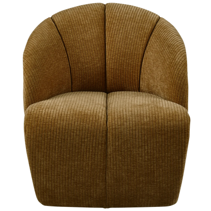Woood Mojo Draaifauteuil Ribstof Honinggeel - KwaliteitWonen.nl