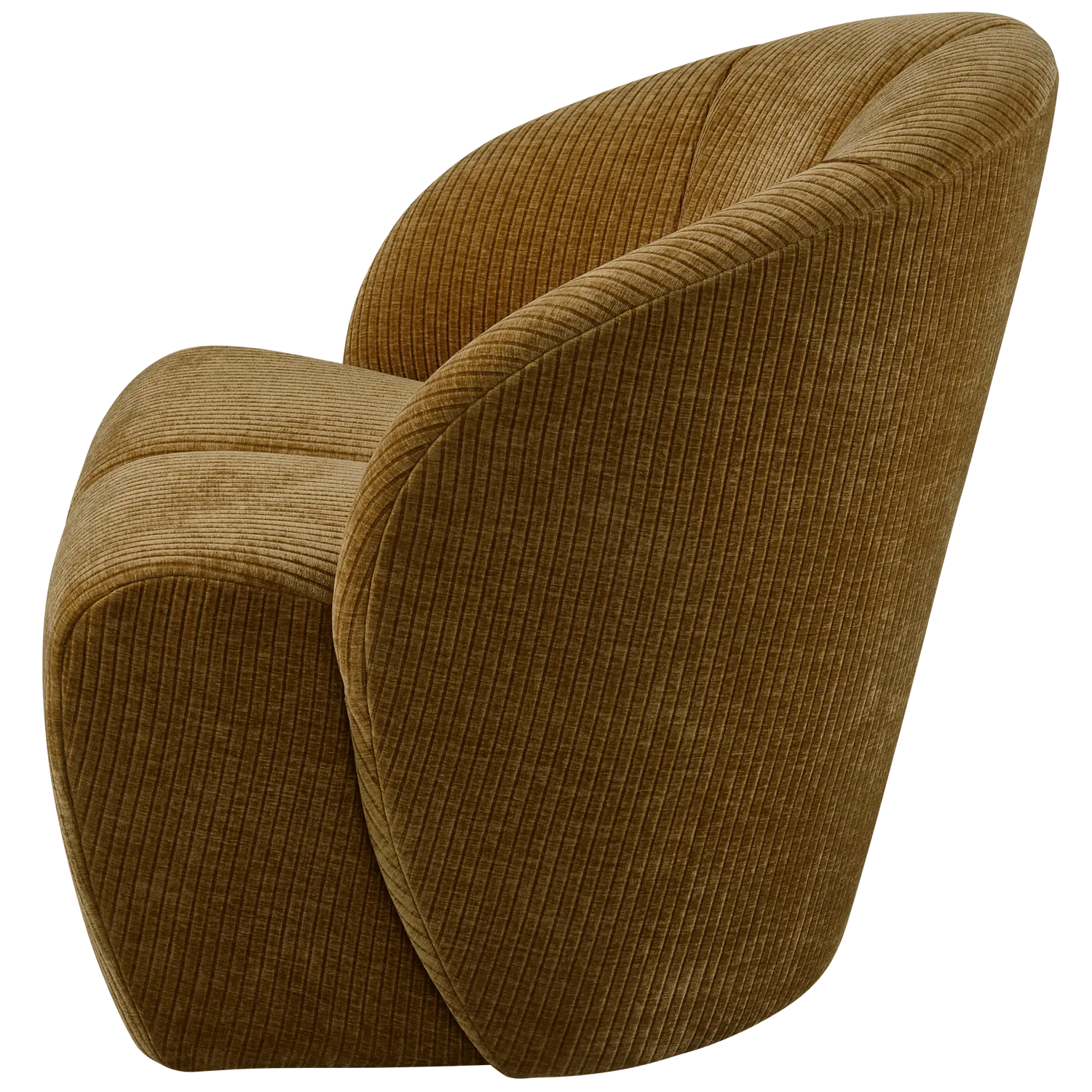 Woood Mojo Draaifauteuil Ribstof Honinggeel - KwaliteitWonen.nl