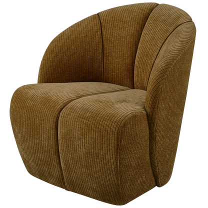 Woood Mojo Draaifauteuil Ribstof Honinggeel - KwaliteitWonen.nl