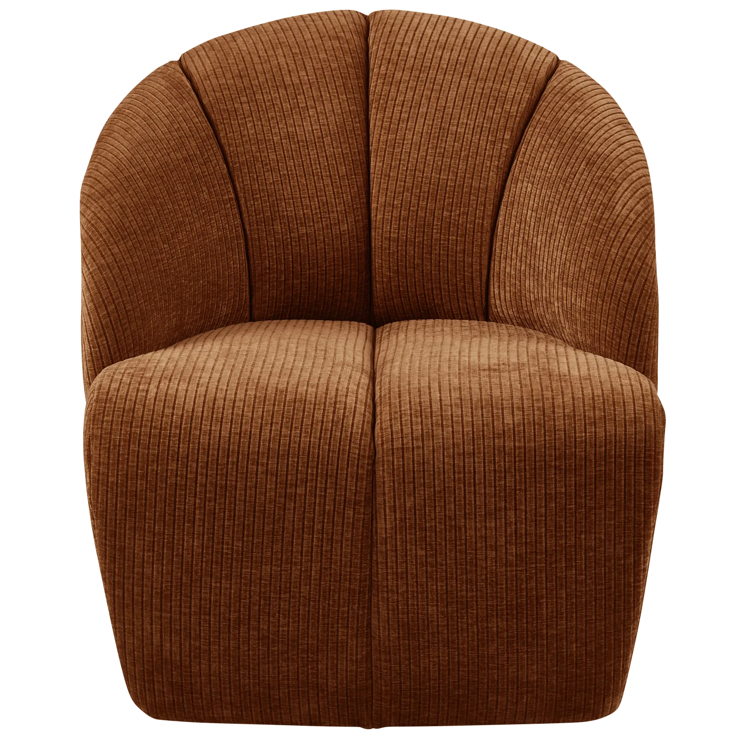 Woood Mojo Draaifauteuil Ribstof Roestbruin - KwaliteitWonen.nl