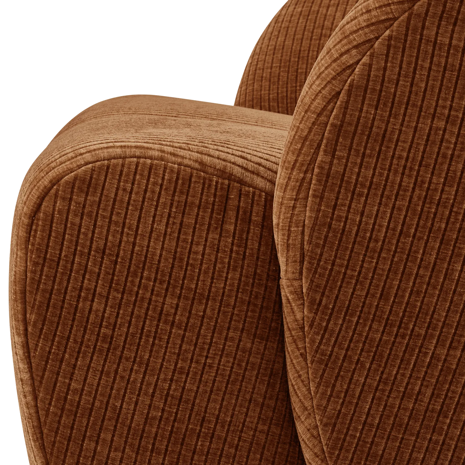 Woood Mojo Draaifauteuil Ribstof Roestbruin - KwaliteitWonen.nl