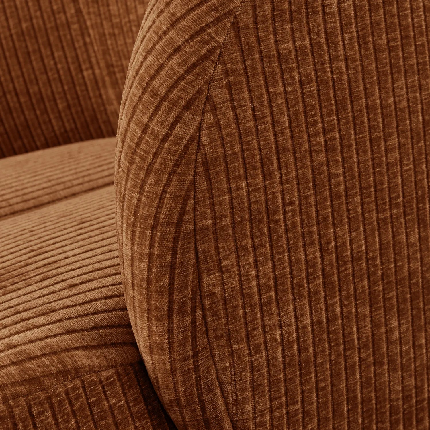 Woood Mojo Draaifauteuil Ribstof Roestbruin - KwaliteitWonen.nl