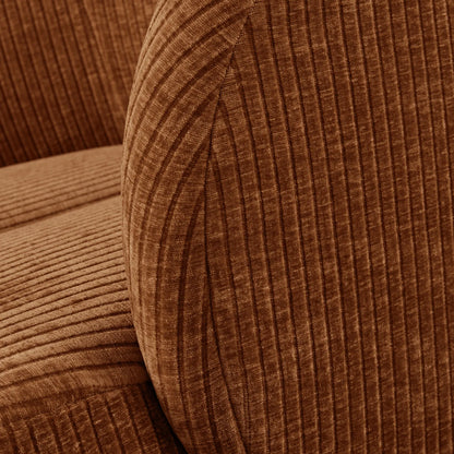 Woood Mojo Draaifauteuil Ribstof Roestbruin - KwaliteitWonen.nl